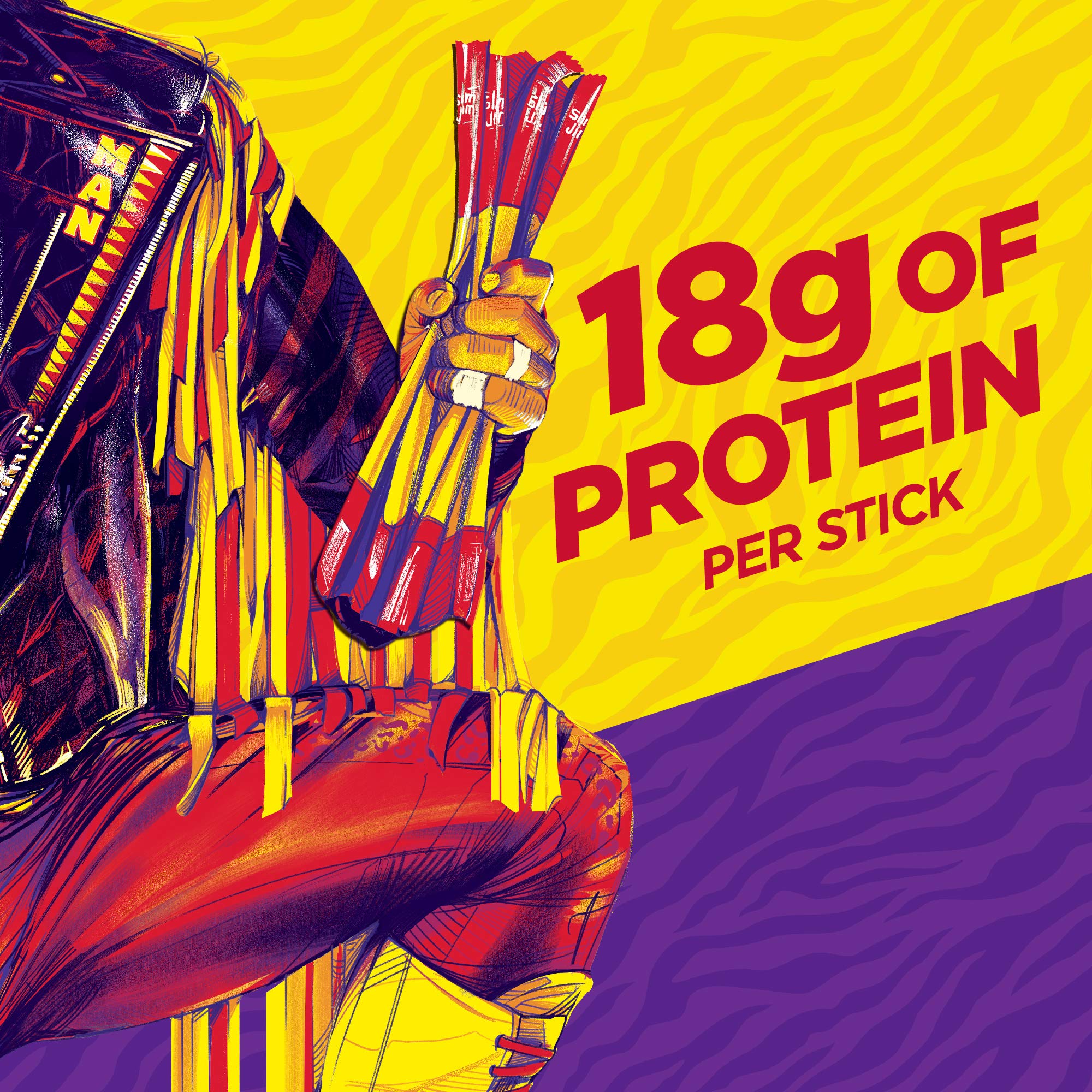Slim Jim Savage Smoked Meat Sticks, Original Flavor, High Protein, 3.0 oz. (12 Count)