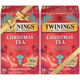 Twinings Christmas Tea - Black Tea Blended with Spicy and Aromatic Clove and Cinnamon, Tea Bags Individually Wrapped, 20 Count Ea (Pack of 2)