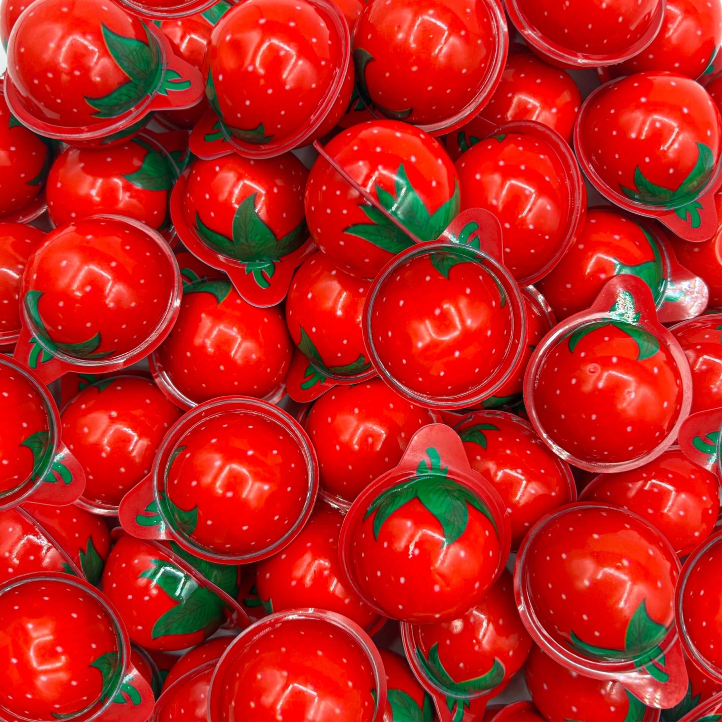 Strawberry Gummy Candy - 30 Count - 19 Oz Jar - Jelly Filled Gummies - Individually Wrapped Gummy Balls Candy - Party Favor Candy for Goodie Bags