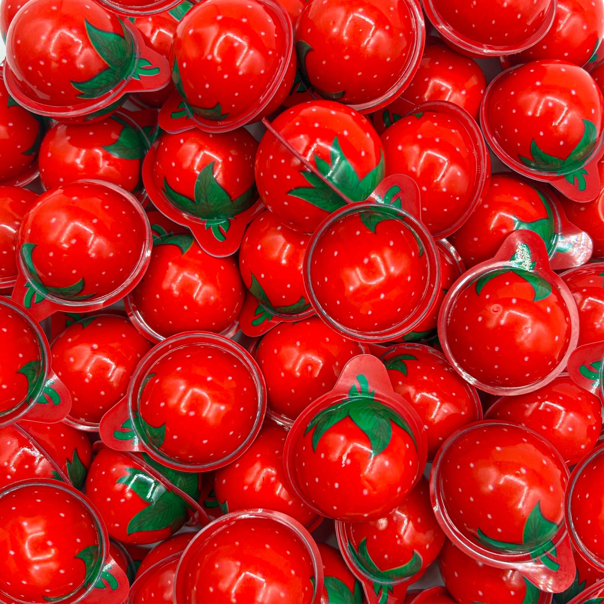 Strawberry Gummy Candy - 30 Count - 19 Oz Jar - Jelly Filled Gummies - Individually Wrapped Gummy Balls Candy - Party Favor Candy for Goodie Bags