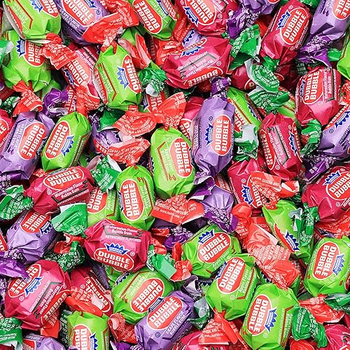 Bubblegum - 12 OZ Bag - Chewing Gum for Kids- Grape, Apple, Watermelon - Individually Wrapped - Great for Party Favors, Goody Bags, Pinata Stuffer