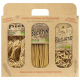 Morelli Busiate, Pici, and Bucatini Organic Pasta Variety Pack - Imported Italian Pasta Sampler - Specialty Assortment Includes Three-17.6 oz Packages