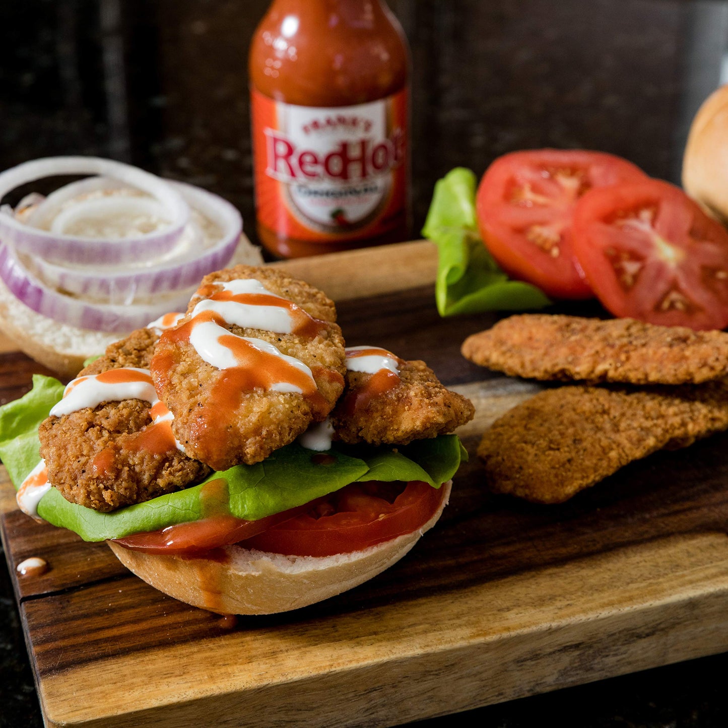 Frank's RedHot Hot Sauce, Original, Made with Cayenne Peppers, Ready-To-Use, Shake or Pour Over Chicken Wings, Sandwiches, Pizza, and More for the