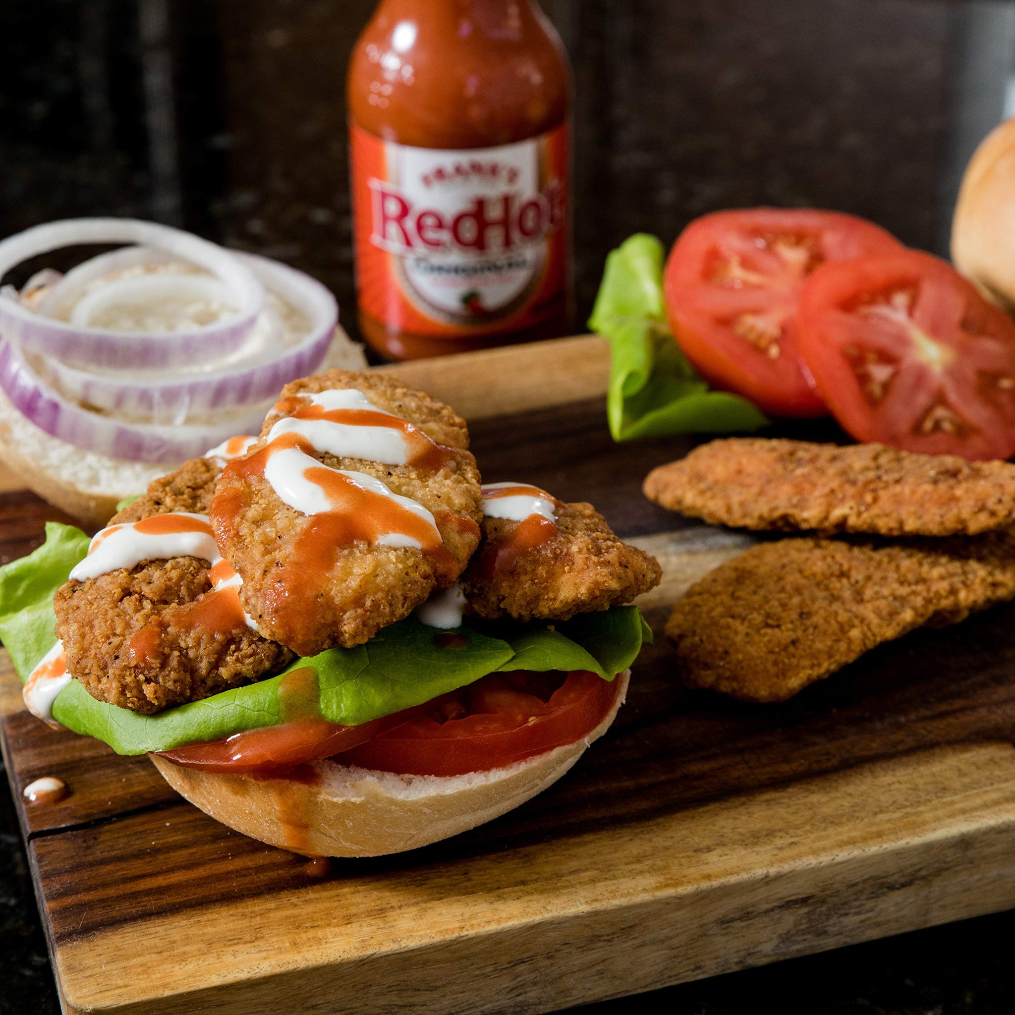 Frank's RedHot Hot Sauce, Original, Made with Cayenne Peppers, Ready-To-Use, Shake or Pour Over Chicken Wings, Sandwiches, Pizza, and More for the