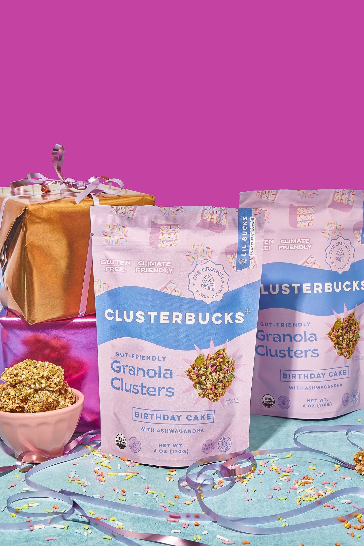 Clusterbucks Superfood Clusters - Grain-Free, Keto-Friendly Granola with Regeneratively Grown Sprouted Buckwheat- Gluten-Free, Low-Carb, Organic