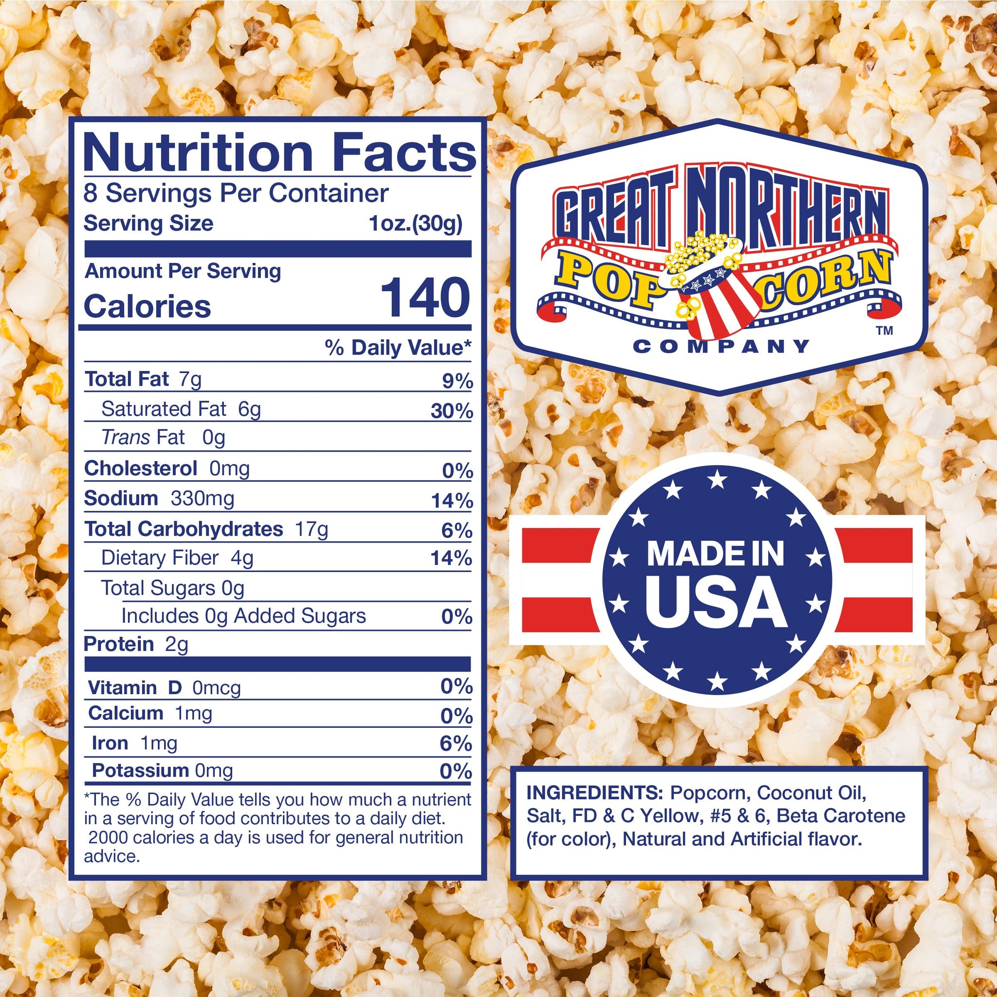 All-in-One Premium Tri-Pack Popcorn - 10.75-Ounce Movie Theater Popcorn for Commercial 8-Ounce Kettle Poppers - 12/Case by Great Northern Popcorn