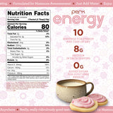 Perk Energy Drink Mix (Sugar Cookie) 10 Stick Packs - Caffeinated Healthy Coffee Alternative with Protein, 100mg of Caffeine, Gluten-Free, Soy-Free
