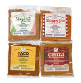 MySALT Dinner Seasoning Mixes - 4 Pack: Spaghetti, Chili, Sloppy Joe, and Taco - Easy Meals, Sodium-Free Mixes. Flavor First. Salt Optional.