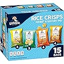 Quaker Rice Crisps, 4 Flavor Sweet and Savory Variety Mix, 15 count