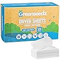 Greenseedz Dryer Sheets, 120 Count, Softens, Reduces Static & Freshens Laundry, Plastic-Free, Works with All Fabrics