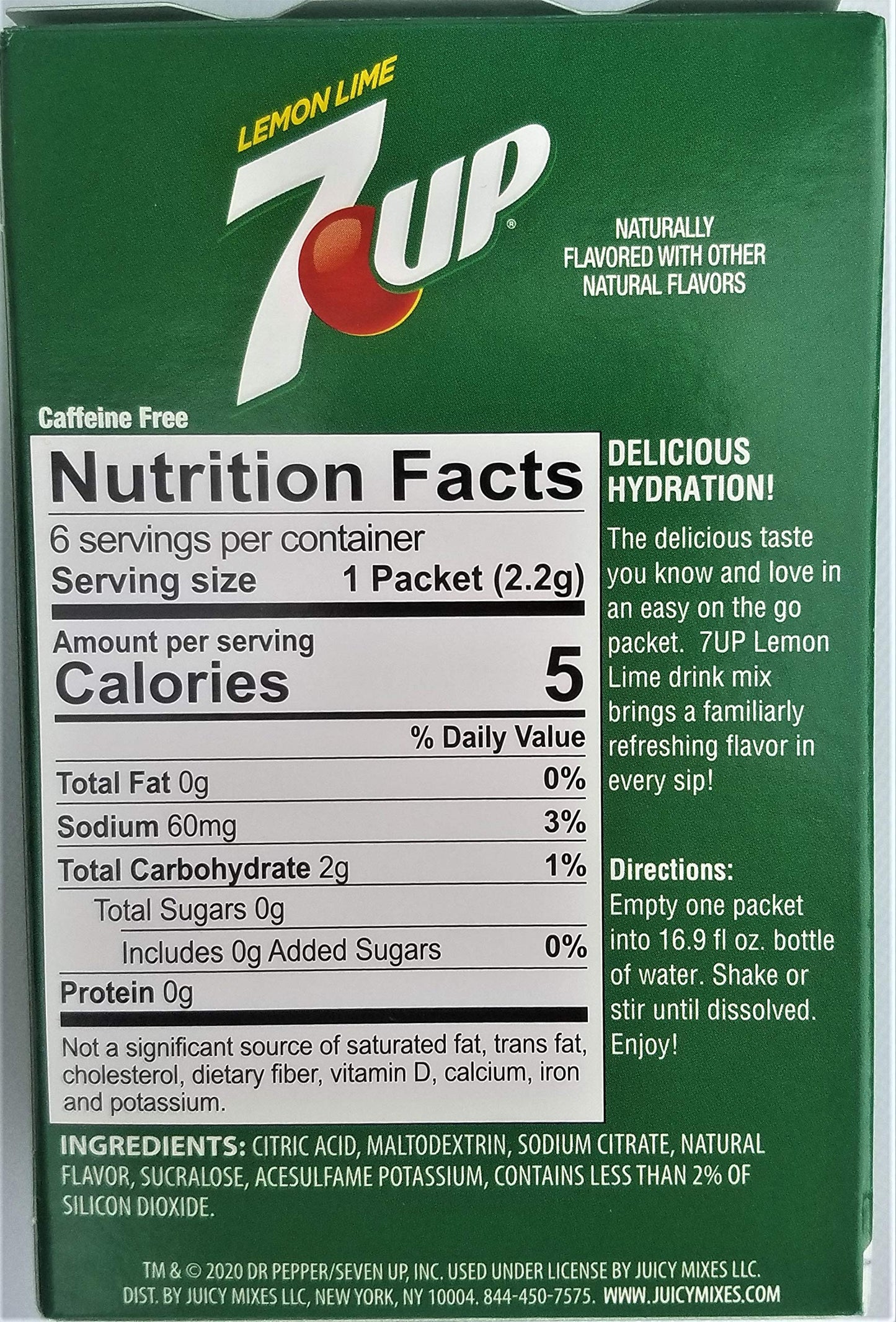 7up On The Go - 6 Pack - 3 Lemon Lime & 3 Cherry Drink Mix Singles