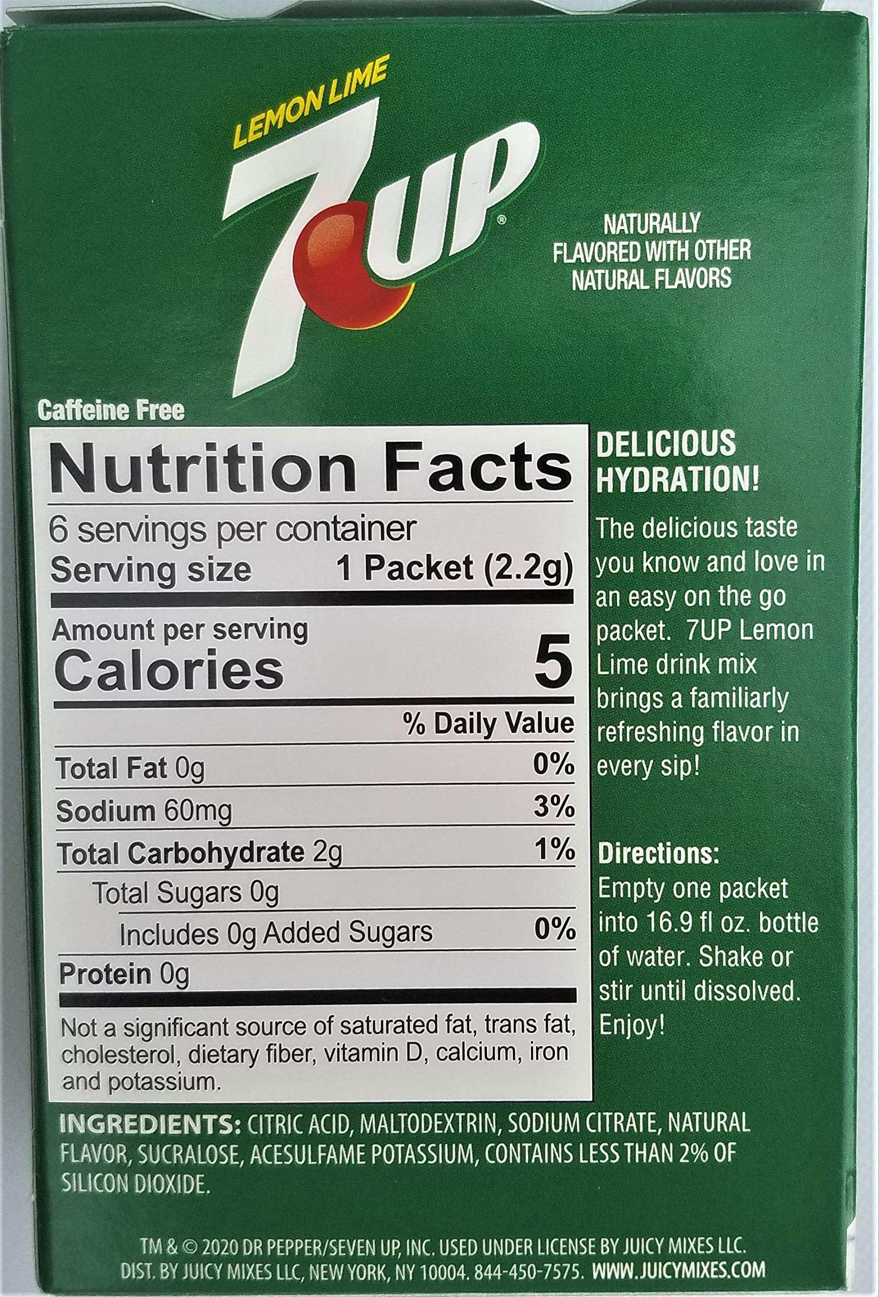 7up On The Go - 6 Pack - 3 Lemon Lime & 3 Cherry Drink Mix Singles
