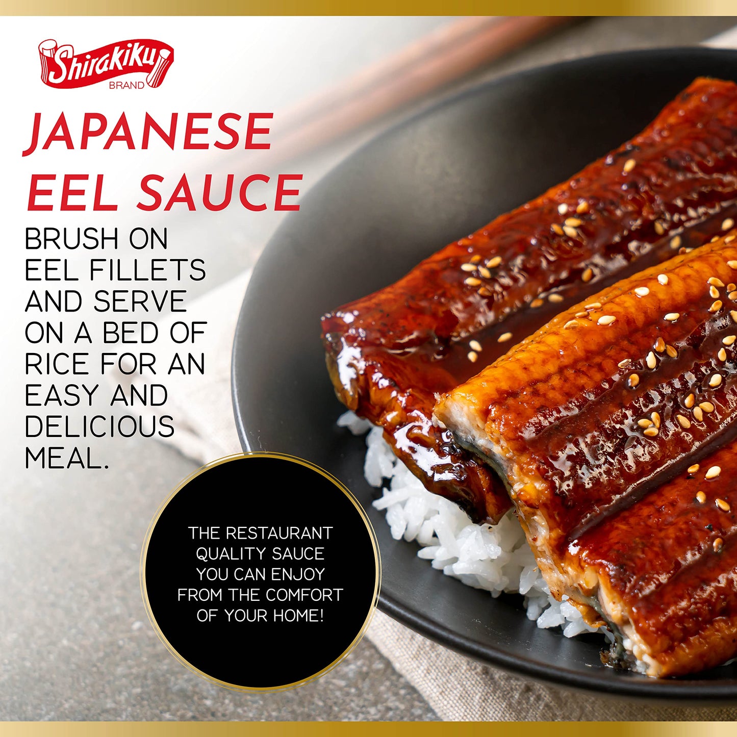 Japanese Sushi Sauce by Shirakiku | Sweet and Savory Authentic Asian, Cooking, Grilling, Perfect for Eel, Unagi | Non GMO| 18 oz.