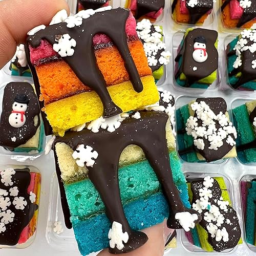Zola Bakes Winter Assorted Rainbow Cookies