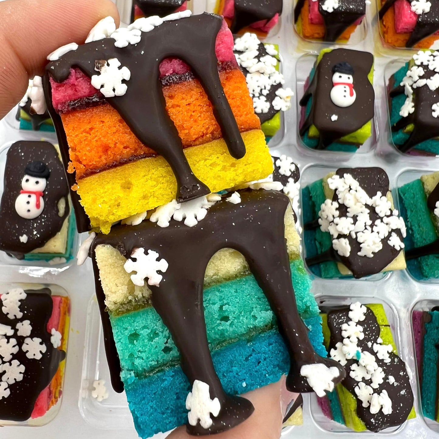 Zola Bakes Winter Assorted Rainbow Cookies