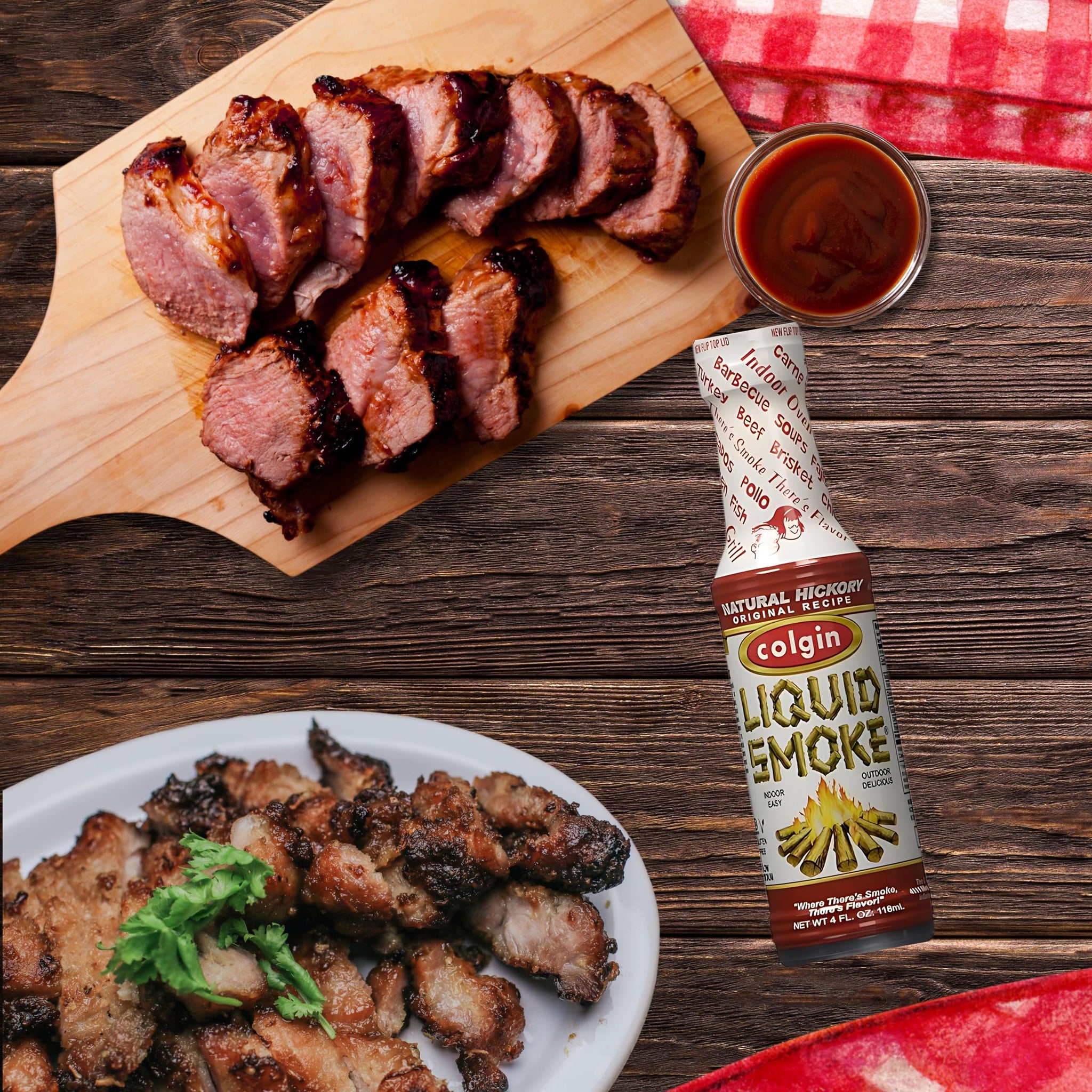 Colgin Authentic Hickory Liquid Smoke 4 oz for Home Cooks & BBQ Enthusiasts - Liquid Smoke for Cooking - Rich, Sweet Smoky Flavor for Meats, Sauces