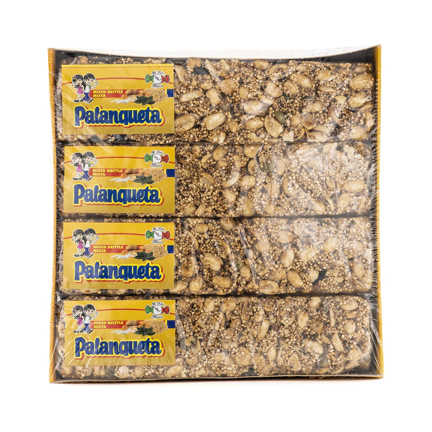 MDM Palanqueta MIXED PEANUT BRITTLE MIXTA 12CT 4.6OZ BARS (130G)