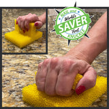 Mr.T® Silicone Scrubbing Sponge - Nail & Knuckle Saver, with Grip-N-Clean Technology for Safer & Easier Cleaning! Silicone Scrubber! (4 Pack)