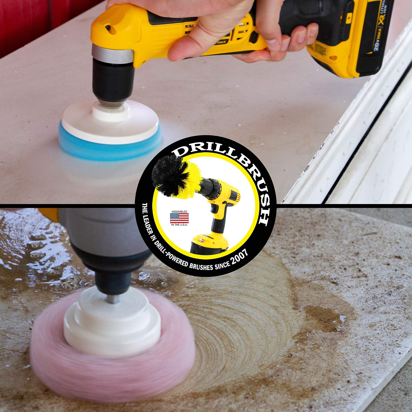 Drill Brush - Cleaning Supplies - Bathroom Accessories - Scrub Pads - Shower Cleaner - Bathtub - Bath Mat - Bathroom Sink - Scrubber - Hard Water