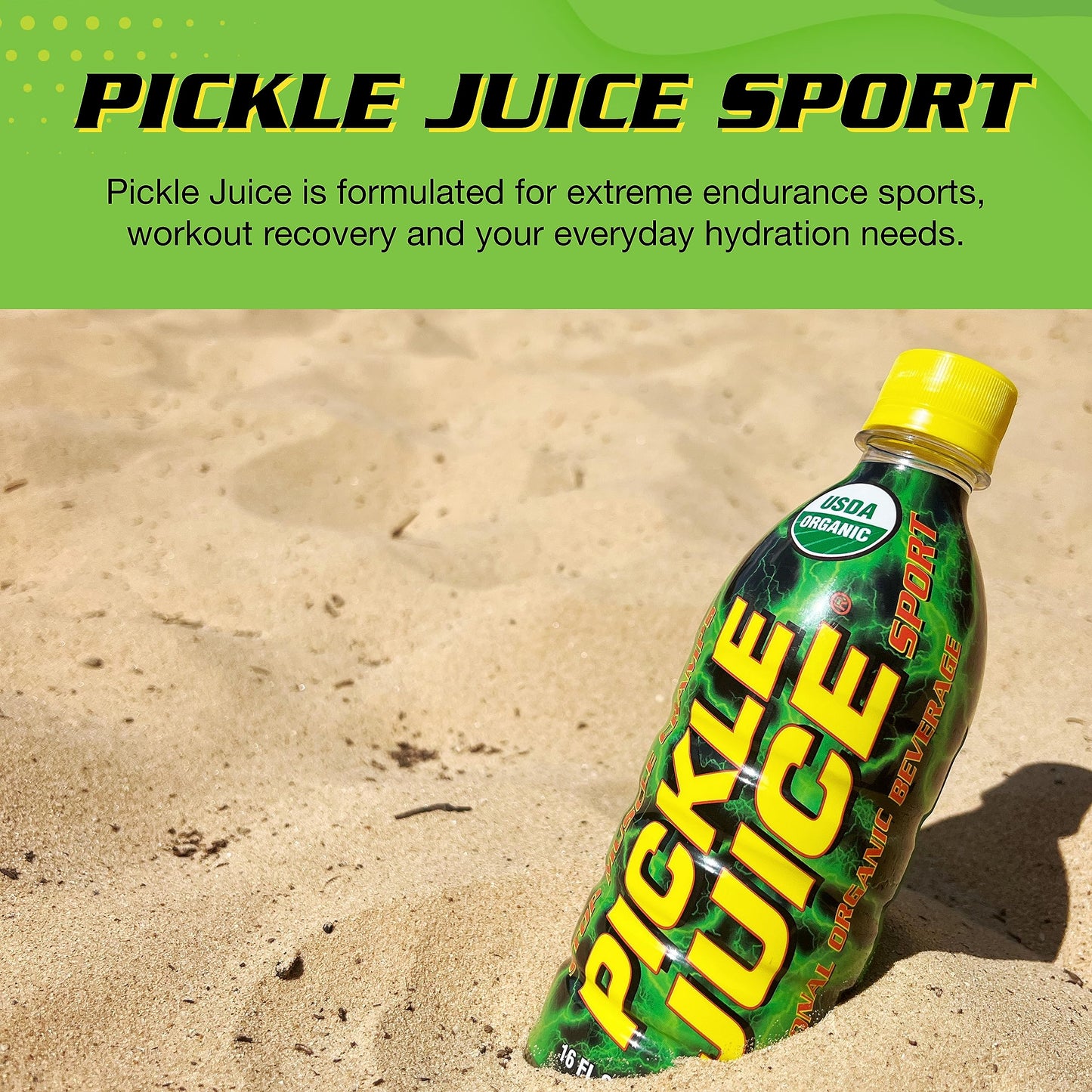 Pickle Juice Sports Drink - Relieves Cramps Immediately - Electrolyte Pickle Juice for Day & Night Time Leg Cramp Relief - Organic & No Artificial