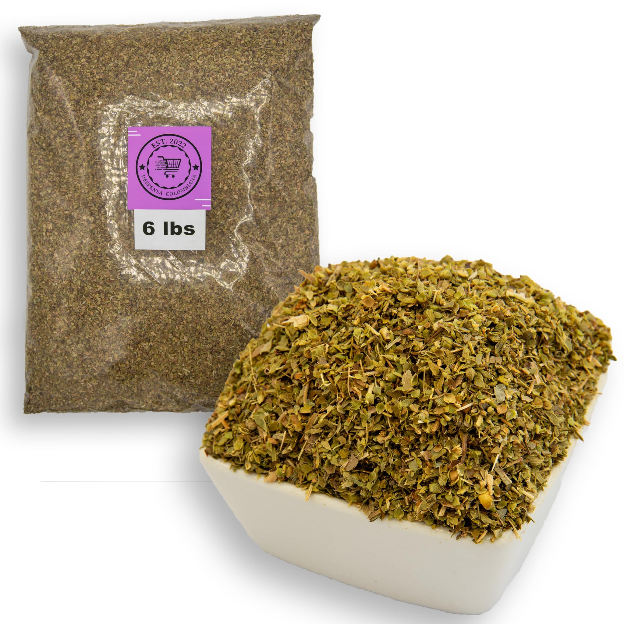 6 lbs Oregano - Chicken Nesting Herbs, Bulk Oregano Seasoning Dry Leaf - Despensa Colombiana 96 oz