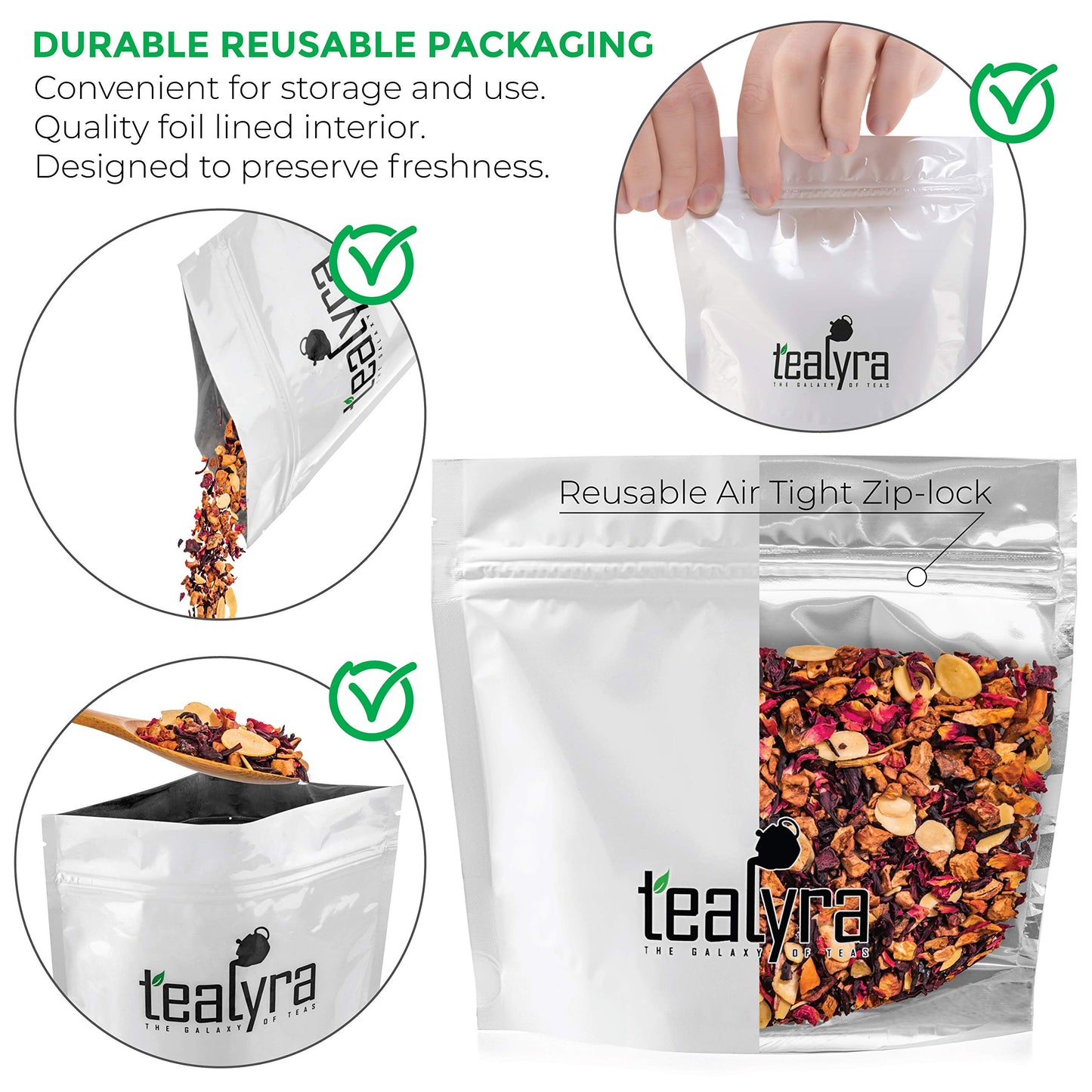 Tealyra - Sweet n’ Sour Cherry - Hibiscus - Beetroot - Pomegranate - Almond - Fruity Herbal Loose Leaf Tea - Caffeine Free - Hot or Iced - 112g