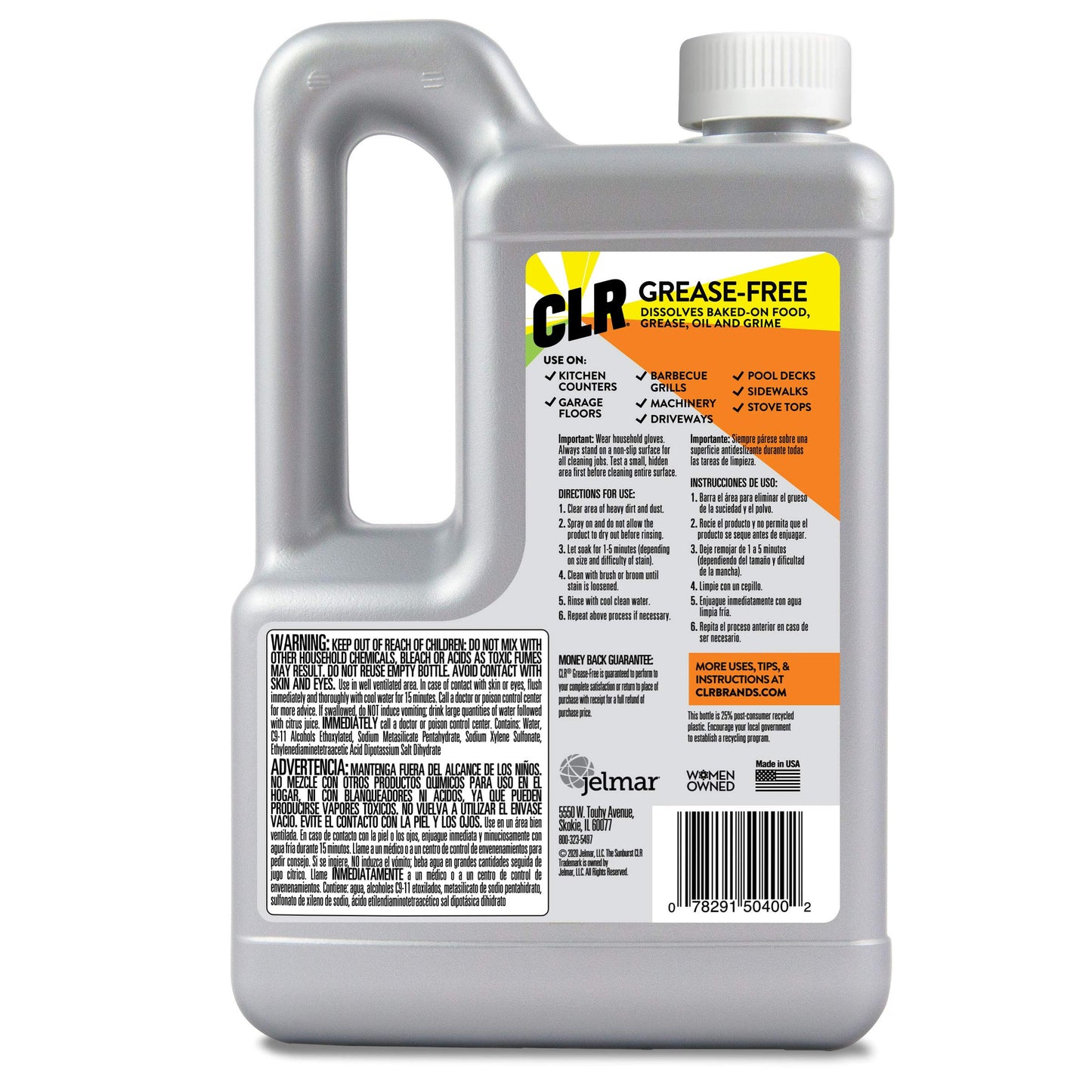 CLR- Grease-Free, Grease, Oil & Tar Remover, 42 Ounce Bottle