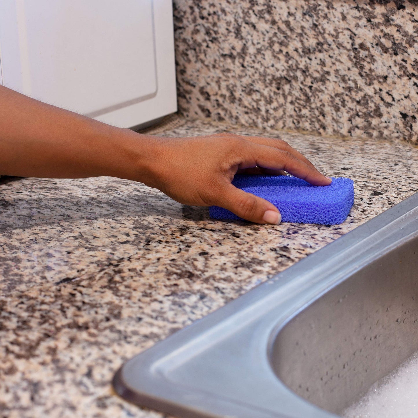 Handy Gourmet Silicone Sponges Kitchen and Dish Scrubber, Fragrance, Mildew, Odor Free, Multi (JB8489S3) (Set of 4)