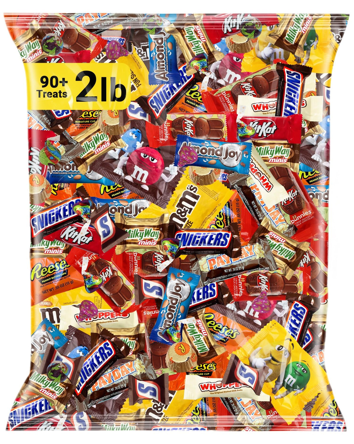 Chocolate Candy Variety Pack 2 lb, 90+ Ct Fun Size Assorted Mix