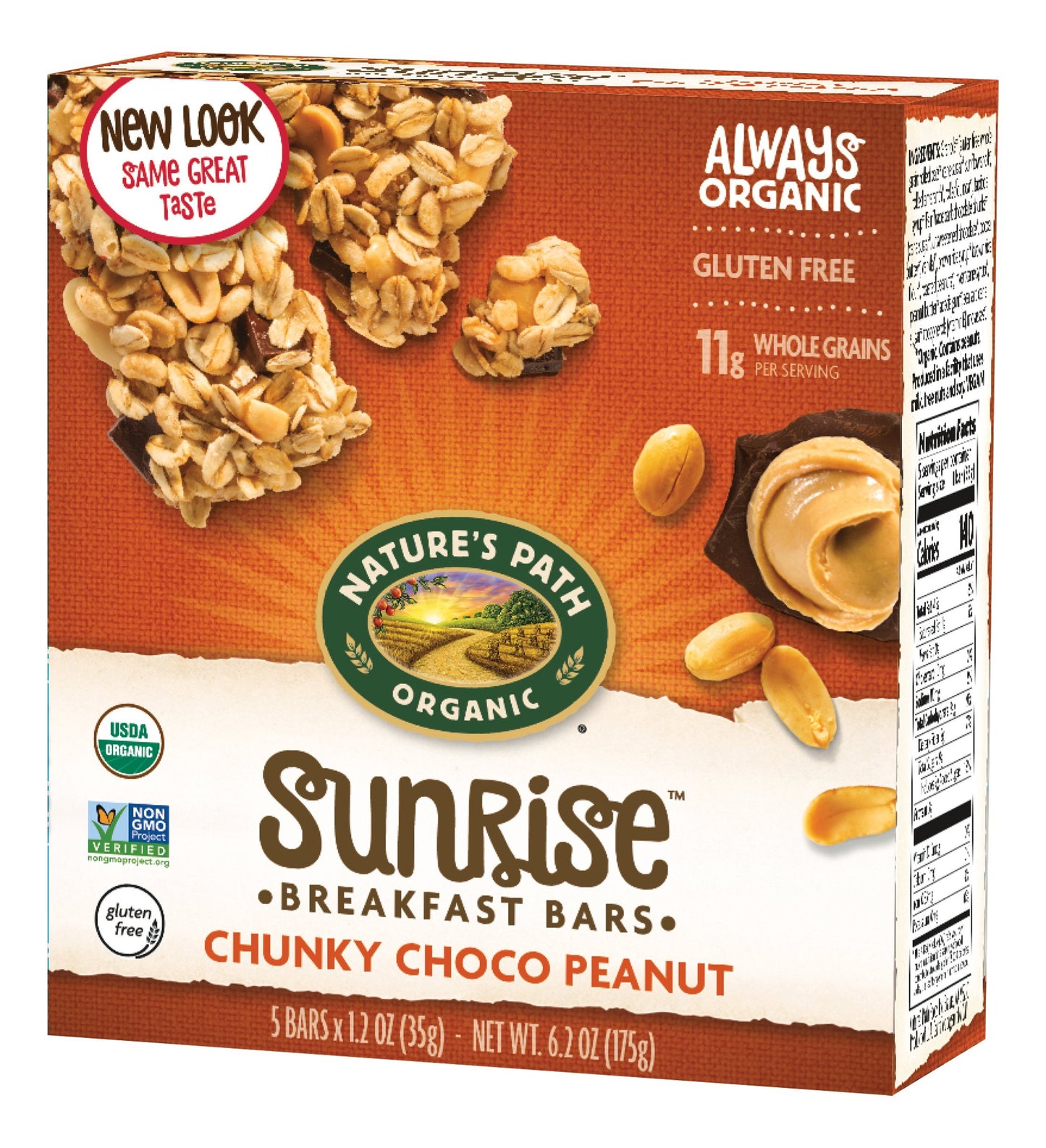 Nature's Path Organic Granola Bars, Peanut Choco, 5 Count