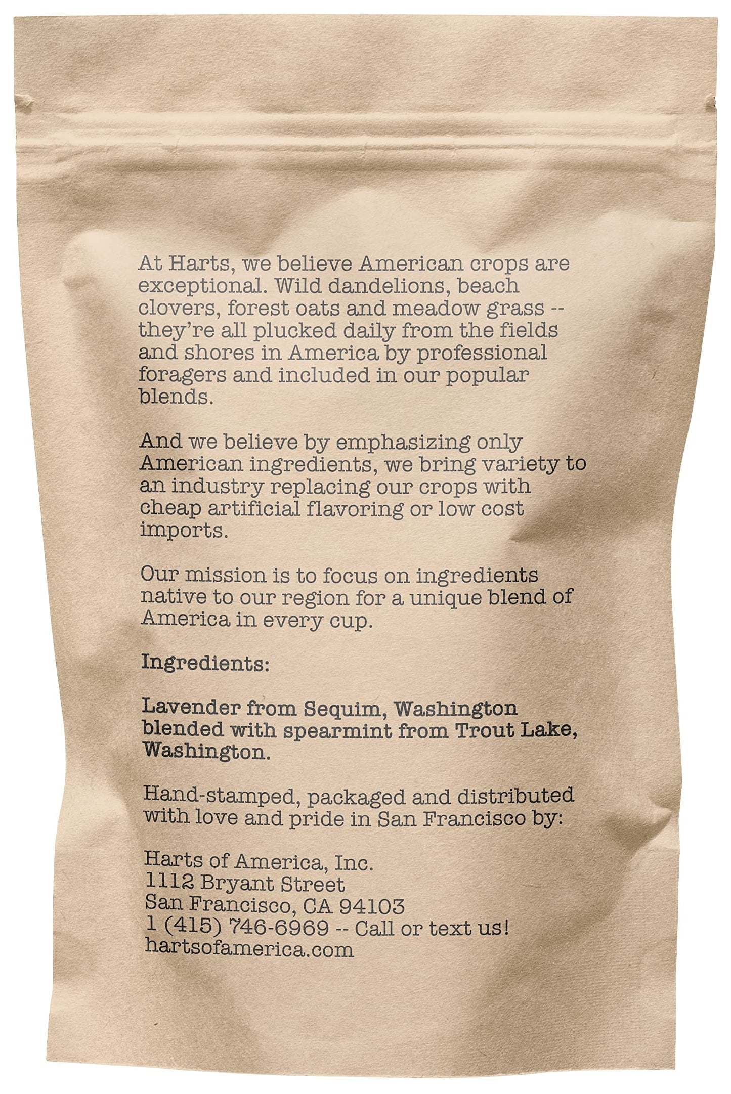 Lavender Mint, 15-20 Servings, Eco-Conscious Zip Pouch, Caffeine Free, Pure Loose Leaf Tea Grown in America, 1.30 Ounce (Small)
