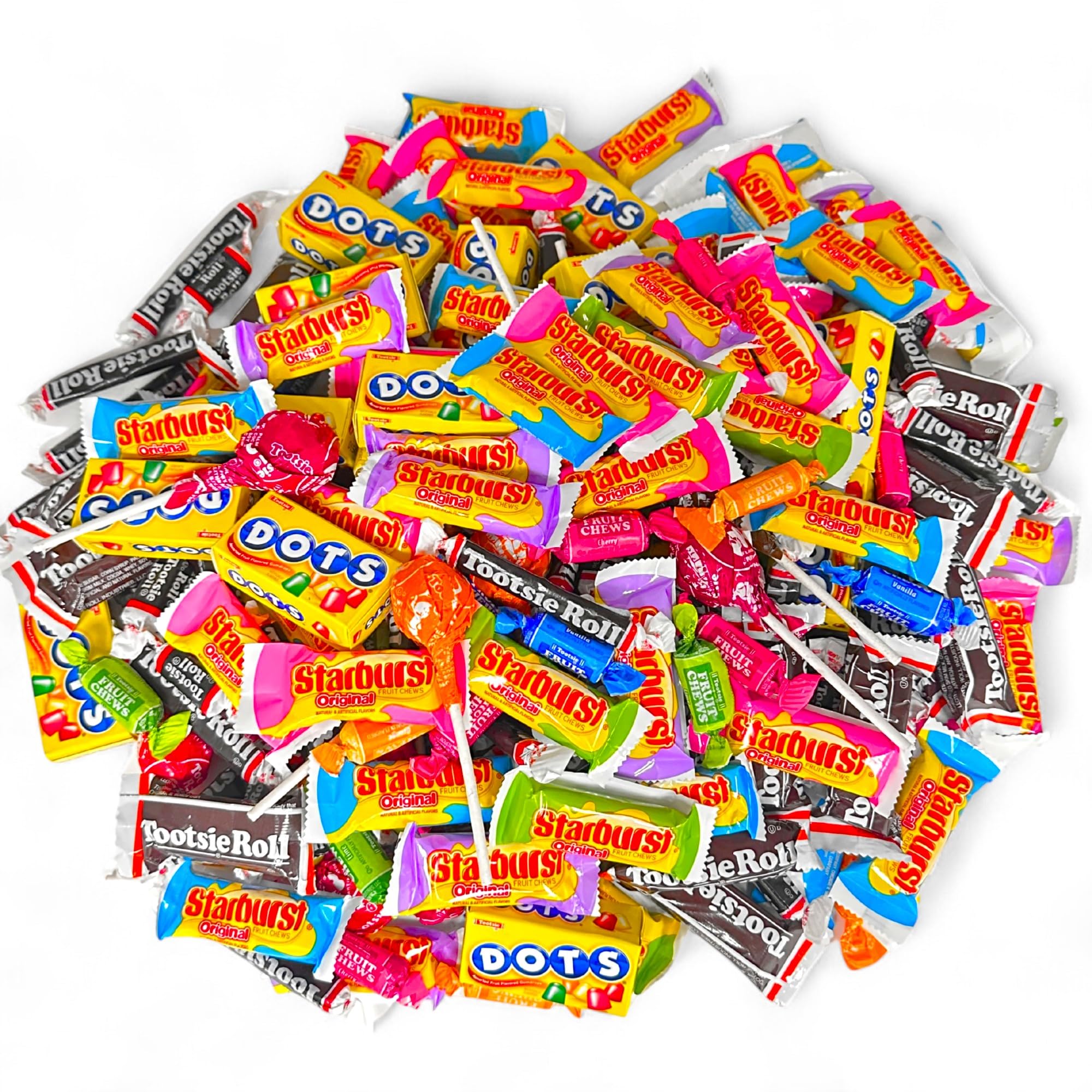 American Classic 1.5 lb Candy Mix Starburst, Tootsie Roll, Dots, Fruit Chews, Tootsie Pops Individually Wrapped Variety Pack for Holidays, Office