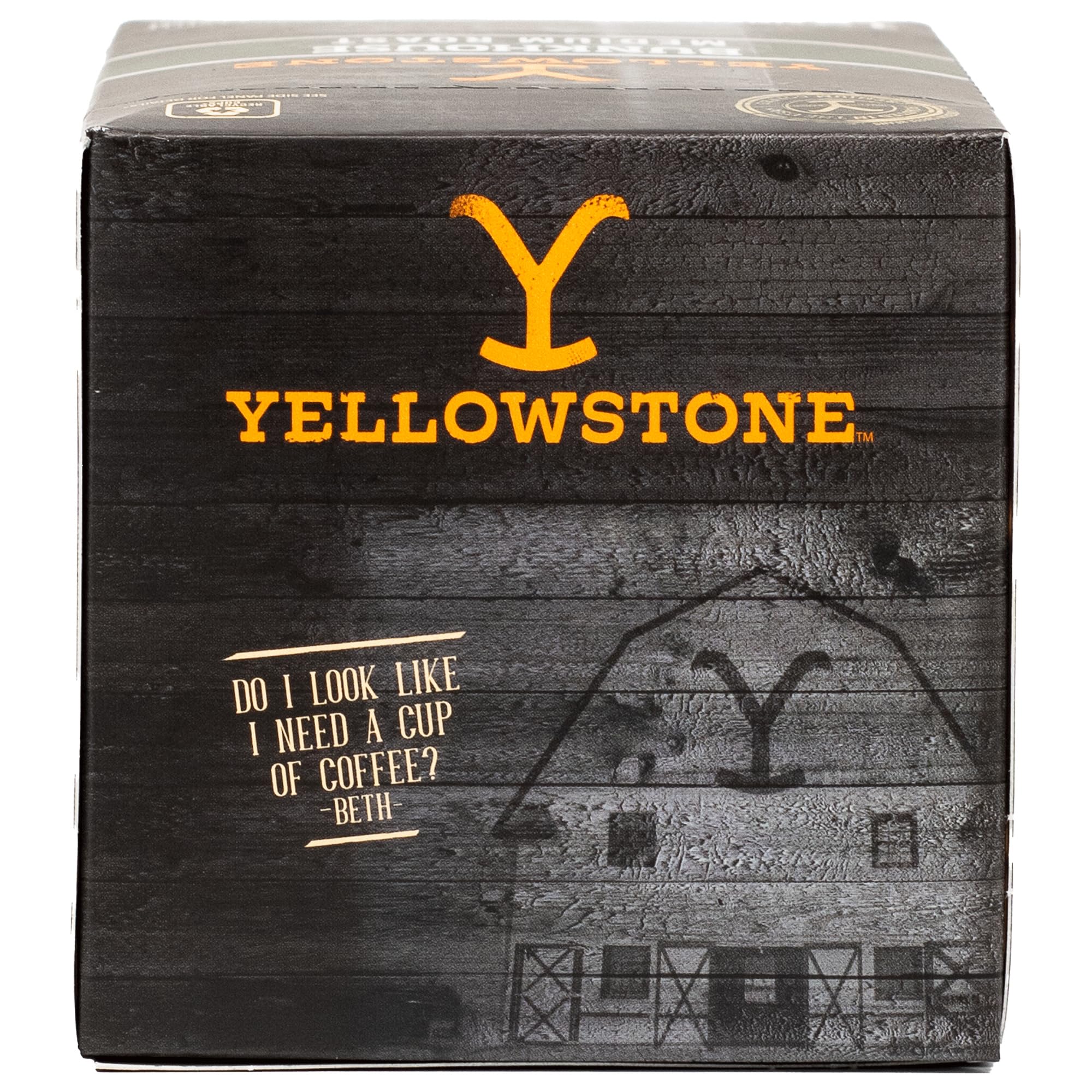 Yellowstone Bunkhouse Medium Roast Coffee, Single Serve Recyclable Pods/Cups, 100% Arabica Beans, 36 Count