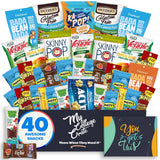 Student Encouragement - Allergy Friendly Snack Box (40 Piece Gluten Free, Dairy Free, Vegan Variety Gift Basket Care Package) Popcorn, Pretzels, Fruit