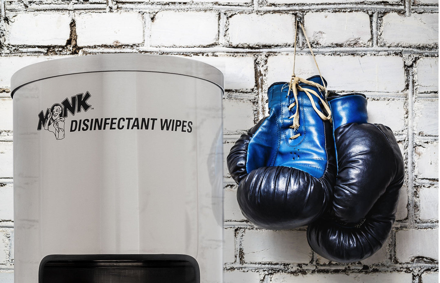 Monk Disinfecting Wipes Stainless Steel Stand W/Built-in Trash Can For Gym Disinfecting Wipes