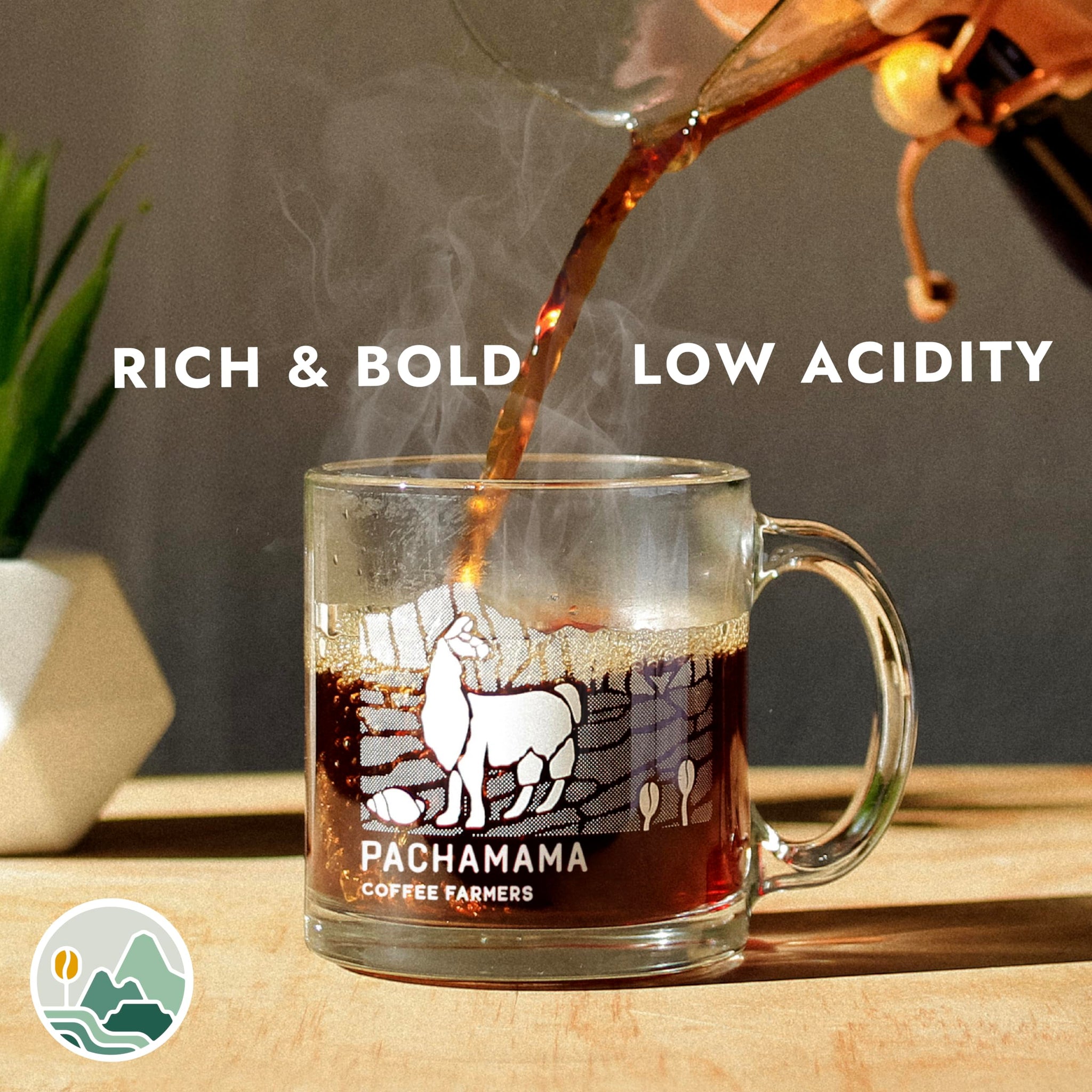 Pachamama Organic Coffee - Medium Roast Whole Bean Coffee Bundle - 2x10 oz bags - Peru + Guatemala - Farmer Owned & Regenerative