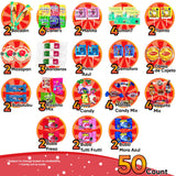 Mexican Candy Variety Pack (50 Count) Non-Spicy, Dulces Mexicanos, Mexican Snacks, with Obleas, Bubulubu, Vero Candy, Mazapan, by Sabores de Mexico