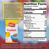 Baker's Choice, Yellow Fondant Icing 4 oz. Ready to Use Cake Decorating Frosting Easy To Roll, Moldable, Kosher, Dairy Free, and Nut Free Yellow