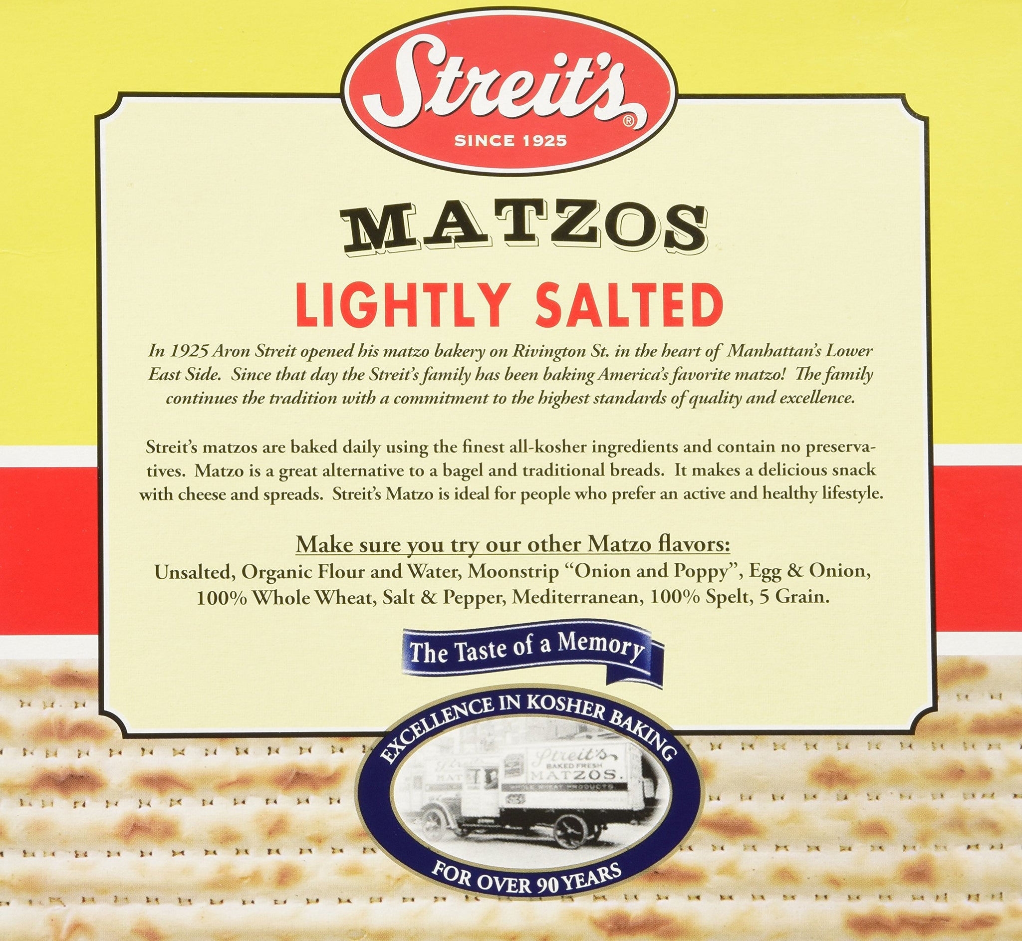 Streit's, Matzos Lightly Salted, 11 Ounce
