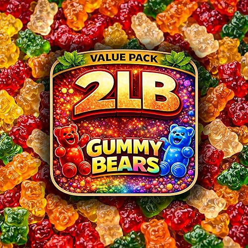Gummy Bears Candy | Bulk 2 LB Value Pack | Assorted Fruity Gummy Bears | Soft, Chewy & Fresh Candy | Perfect for Parties, Movie Nights, Events, Candy
