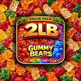 Gummy Bears Candy | Bulk 2 LB Value Pack | Assorted Fruity Gummy Bears | Soft, Chewy & Fresh Candy | Perfect for Parties, Movie Nights, Events, Candy