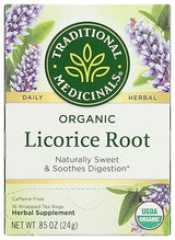 Traditional Medicinals Tea, Organic Licorice Root, Soothes the Digestive Tract & Promotes Respiratory Health - Kosher, Non-GMO, Caffeine-Free - 16 Tea