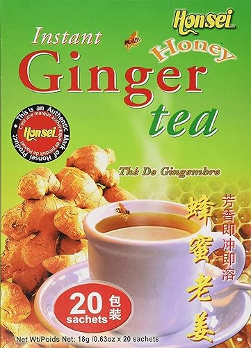 Honsei Instant Ginger Honey Tea, 18 g/0.63 oz., 20 Sachets