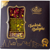 Cerez Pazari Turkish Delight Pistachio with Fantastic Rose & Pomegranate Flavour Experience in Luxury Gift Box 8.8 oz | Assorted Gourmet Soft Candy