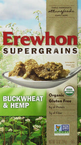 Erewhon Supergrains Buckwheat and Hemp Gluten Free Cereal, 10 Ounce