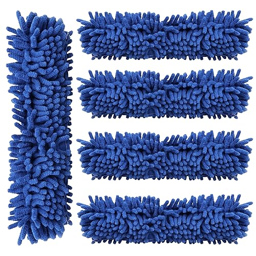 Kleen Handler Chenille Professional Window Cleaning Squeegee Sleeves (5 Pack) | Reusable & Washable Glass Cleaning Replacement Scrubber Refill Sleeves