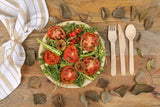 RAJRANG Biodegradable Palm Leaf Plates 8 Inch Round | Eco Friendly Disposable Dinnerware for Weddings, Events, Parties, BBQs | Compostable and Durable