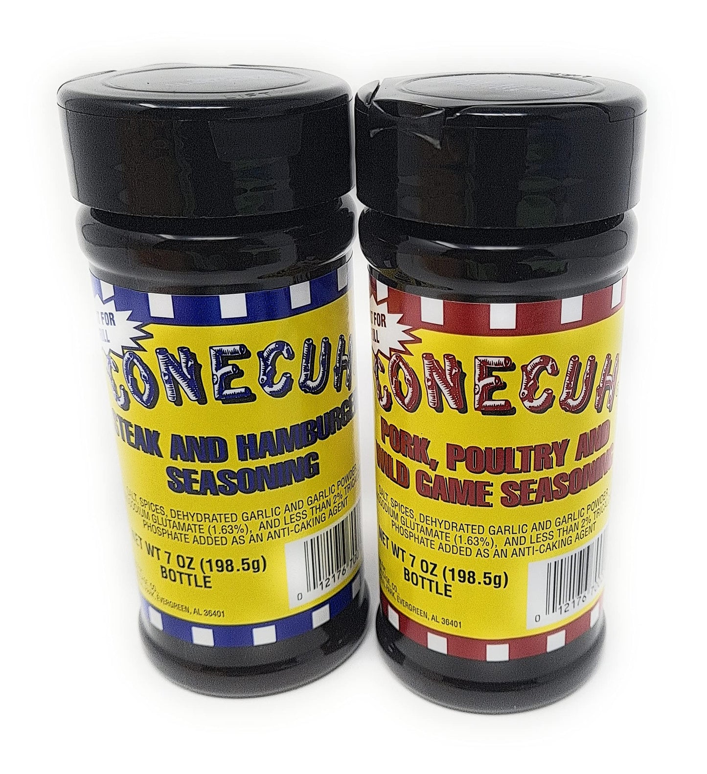 Conecuh Sausage Seasoning Bundle - 2 x 7 Oz Bottles of Conecuh Barbeque Seasoning, Conecuh Seasoning, 1 Conecuh Hamburger Seasoning, 1 Conecuh Poultry