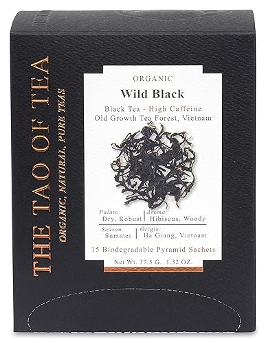The Tao of Tea Wild Black Box Pyramid Sachets, 1.32 Ounce