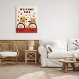 Stupell Industries Welcome Fall Saying Orange Harvest Bicycle Sunflower Basket